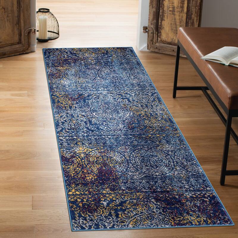 Manhattan Burke Tribal Multi-Colored Runner Rug