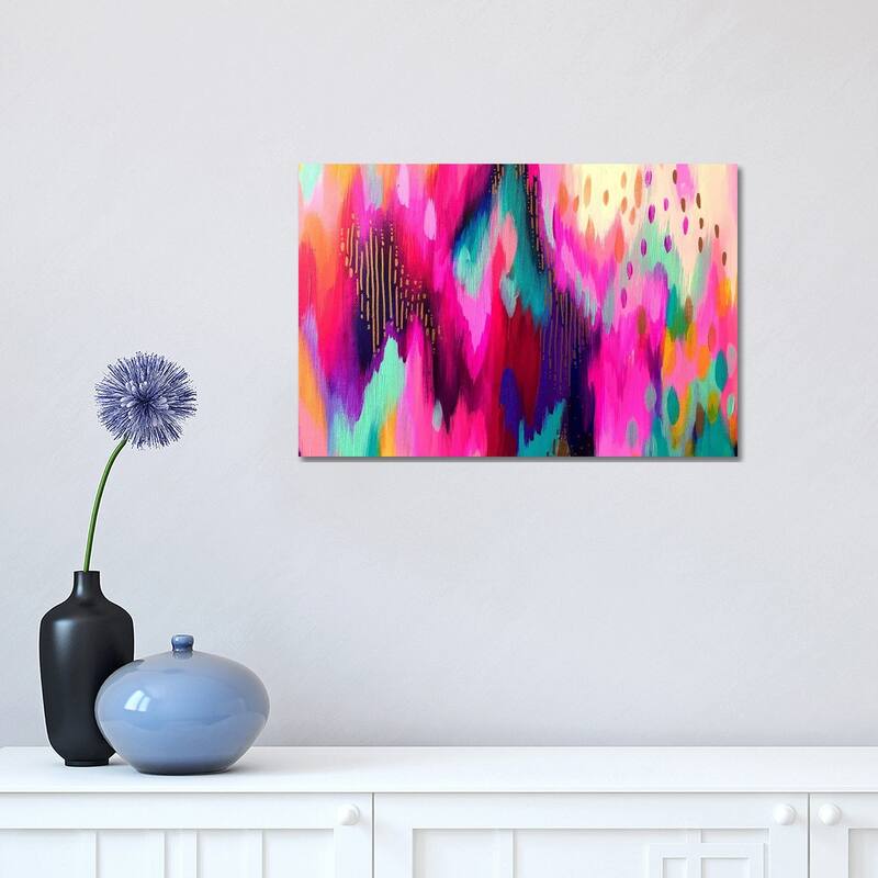 iCanvas "Bright Brush Strokes LXI" by ETTAVEE Canvas Print - 12x18x1.5