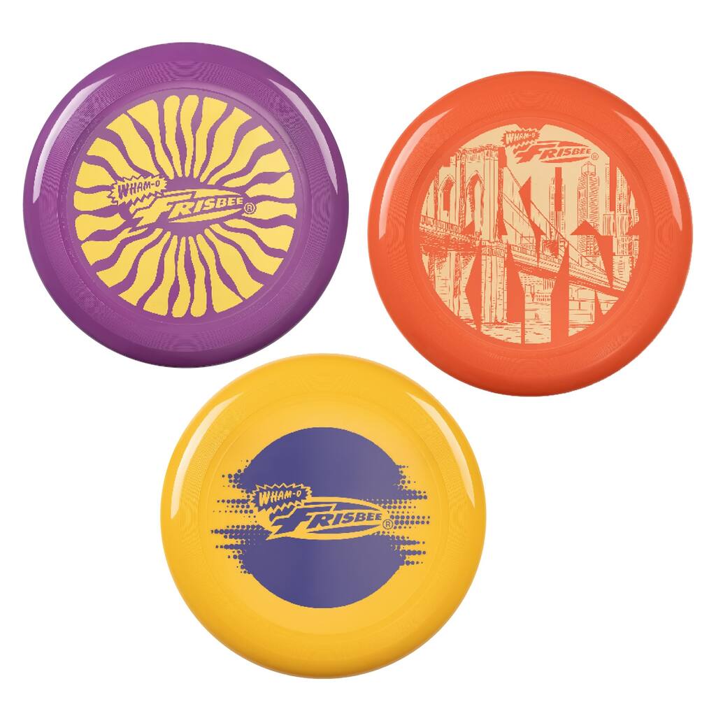 Frisbee Cool Flyer 3 Pack Flying Disc, 9.95 Inch Lightweight Toy