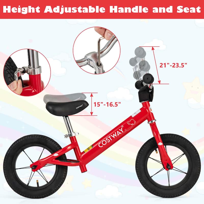 Costway 12 Inch Toddler Balance Bike No Pedal Training Bicycle with - See Details