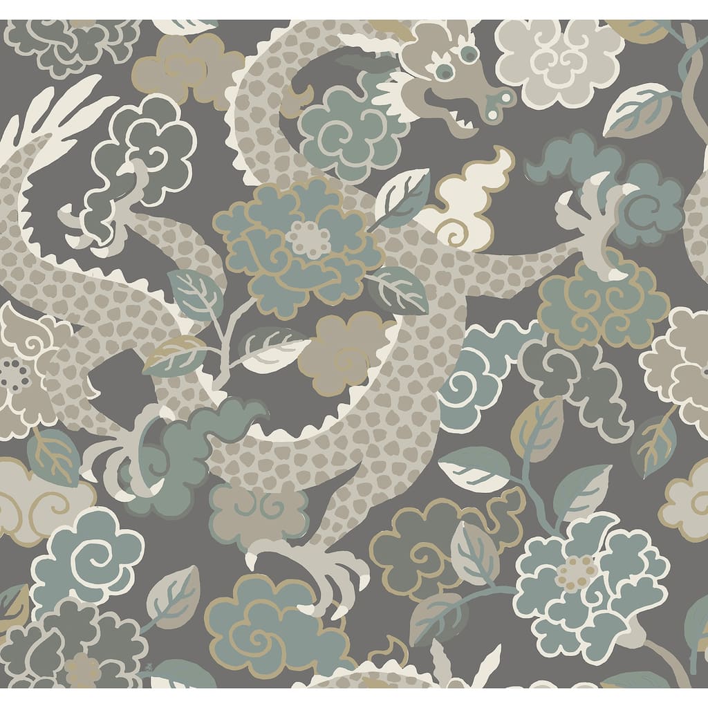 A-Street Prints Yanci Stone Dragon Wallpaper