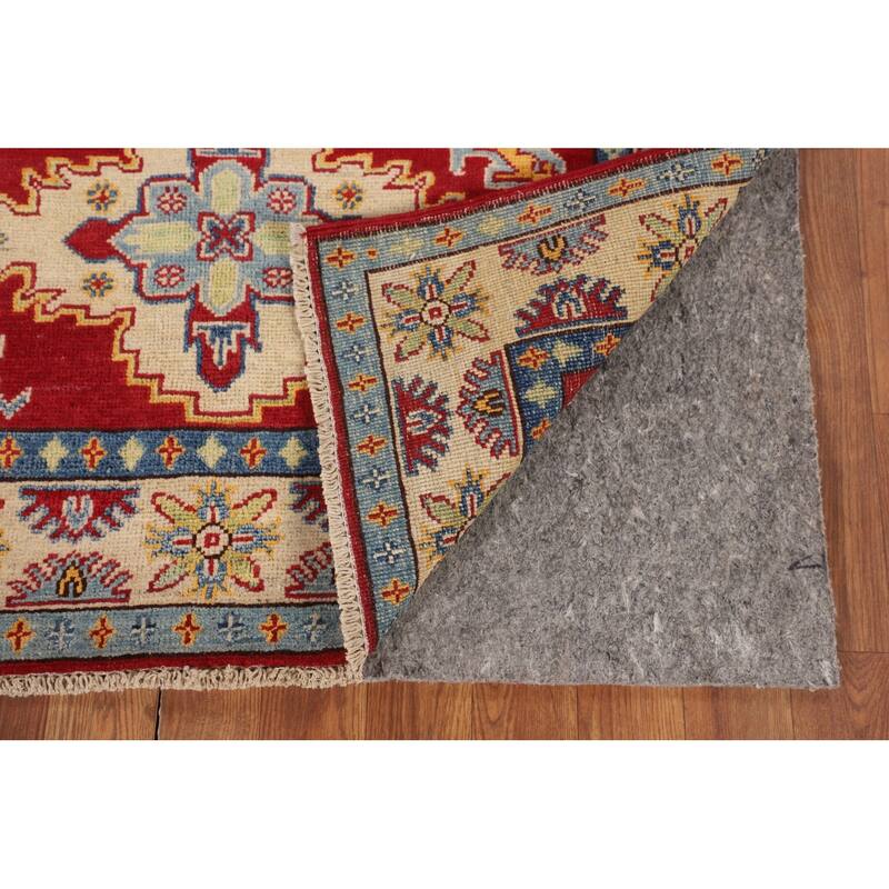 Traditional Red Kazak Accent Rug Hand-Knotted Wool Carpet - 3'5" x 5'1"