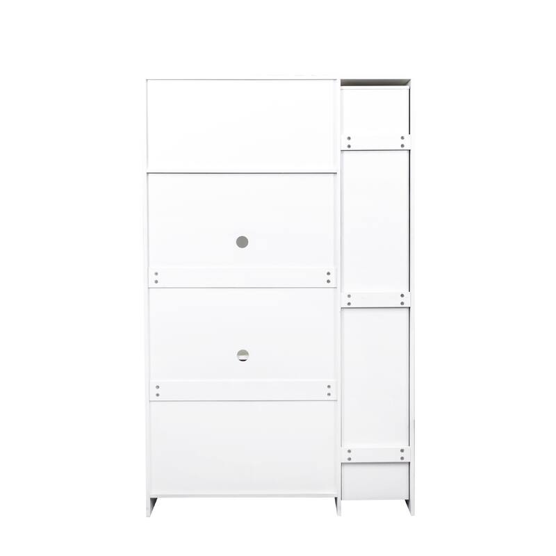 GDFStudio - Harry 70.87" Freestanding Multi-Function Pantry Cabinet with Pull-Out Shelves, Drawers & Microwave Stand