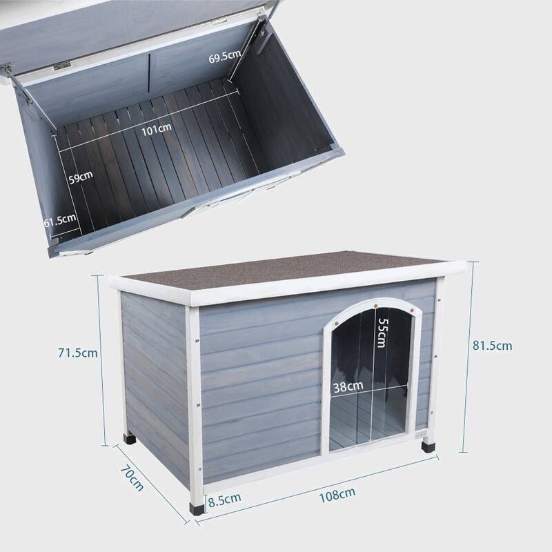 Wooden Dog Houses Weatherproof for Large Dog