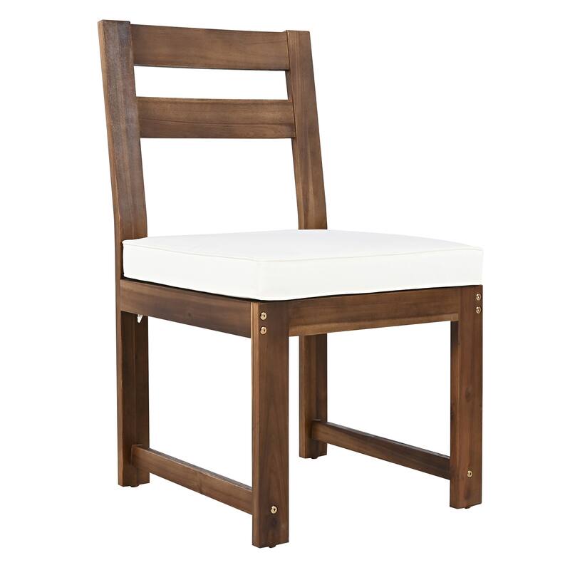Outdoor Patio 7 Piece Rectangular Dining Table Set with 2 Armchairs, 4 Side Chairs, Parasol Hole, Removable Cushions
