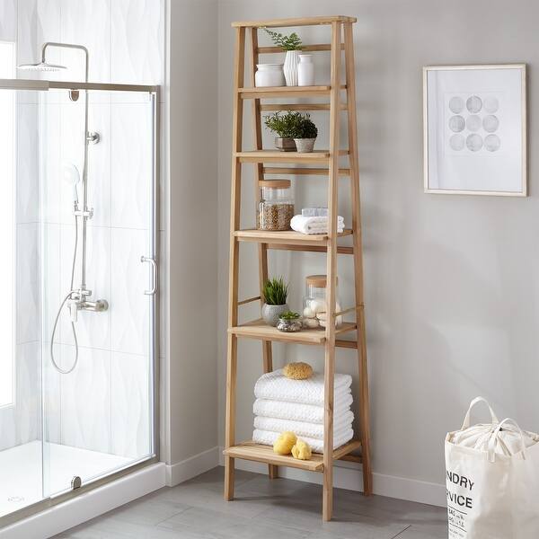 Signature Hardware 304992 Oversized Ladder Style Teak Signature Hardware 304992 Oversized