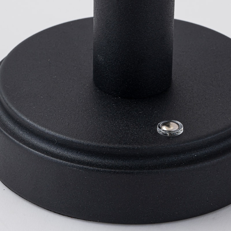 CraftHome 11'' Modern Rechargeable Cordless LED Table Lamp Industrial Dimmable Touch Control Mini Desk Lamp with Fabric Shade