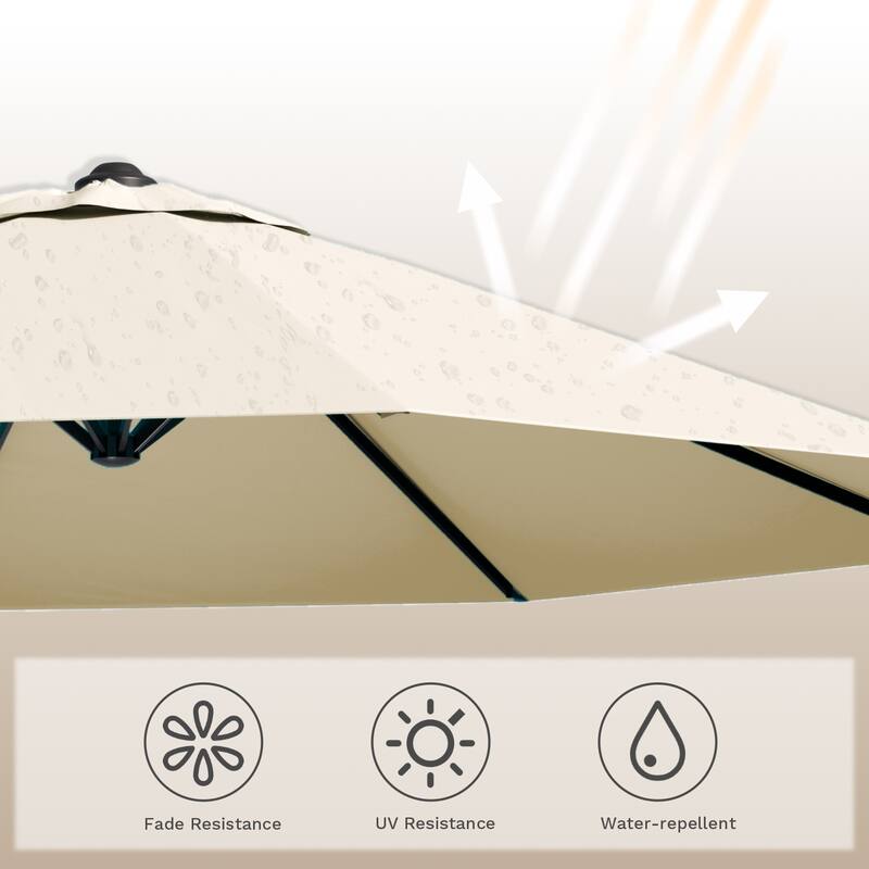 Patiowell 10FT Patio Umbrella with Push Button Tilt and Crank, Outdoor Umbrella, Multiple Colors