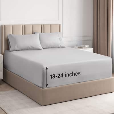 CGK Linens 6 Piece Extra Deep Pocket Microfiber Hotel Luxury Bed Sheets Set