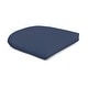 preview thumbnail 1 of 20, Sunbrella Solid Color 19.5-inch Curved Outdoor Seat Pad Canvas Navy