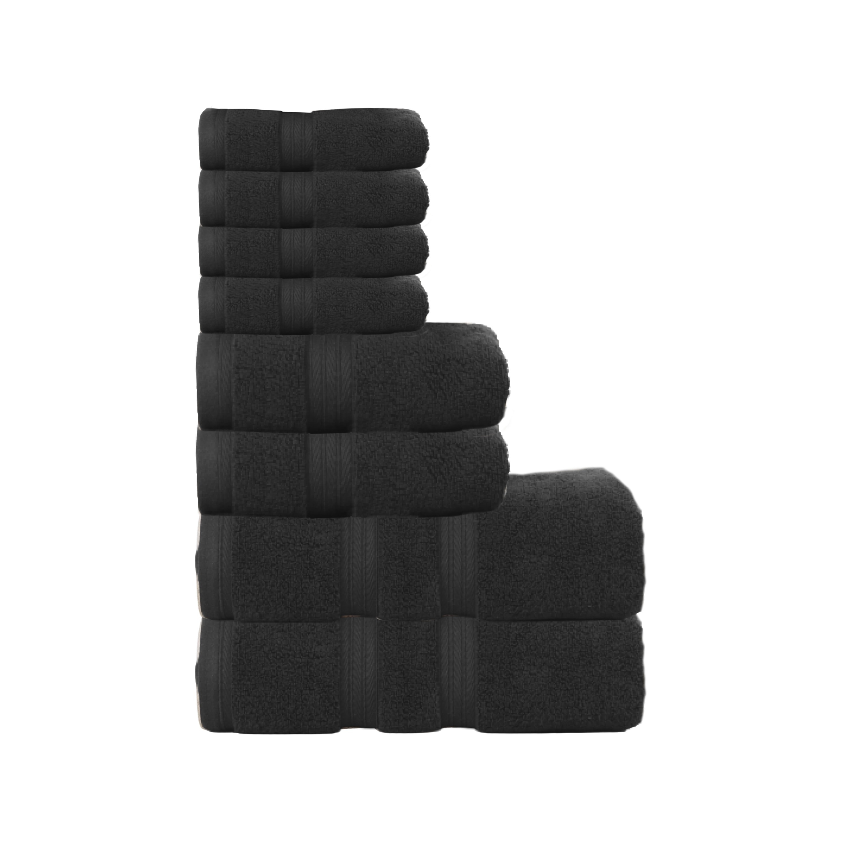 Home Weavers Elegance Essentials 550GSM Cotton Zero Twist Super Absorbent Bath Towel Set of 8