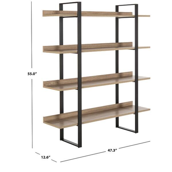 SAFAVIEH Joanna Light Brown/ Black Etagere - 47.3' x 12.6' x 55'