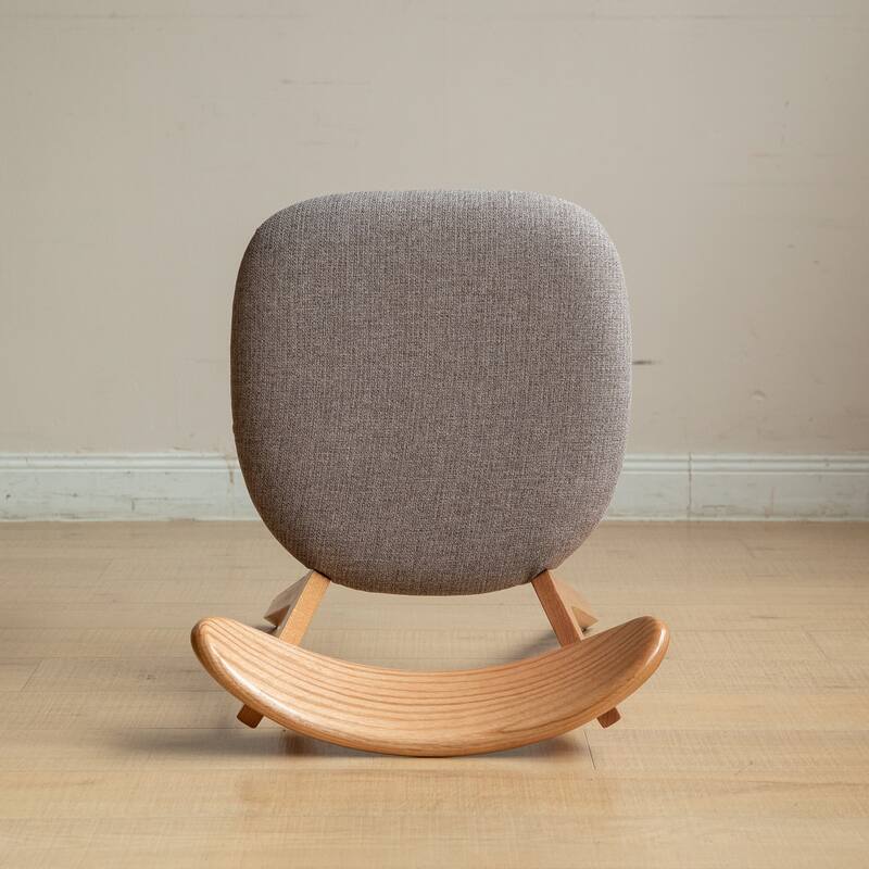 Anmytek Upholstered Dining Desk Chair Wooden Frame Modern Office Dining Room Accent Chair