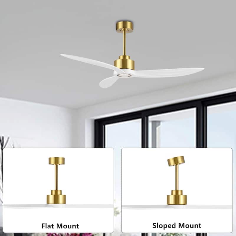 WINGBO 52" and 64" 3-Blades Indoor Celiing Fan without Light, DC Motor