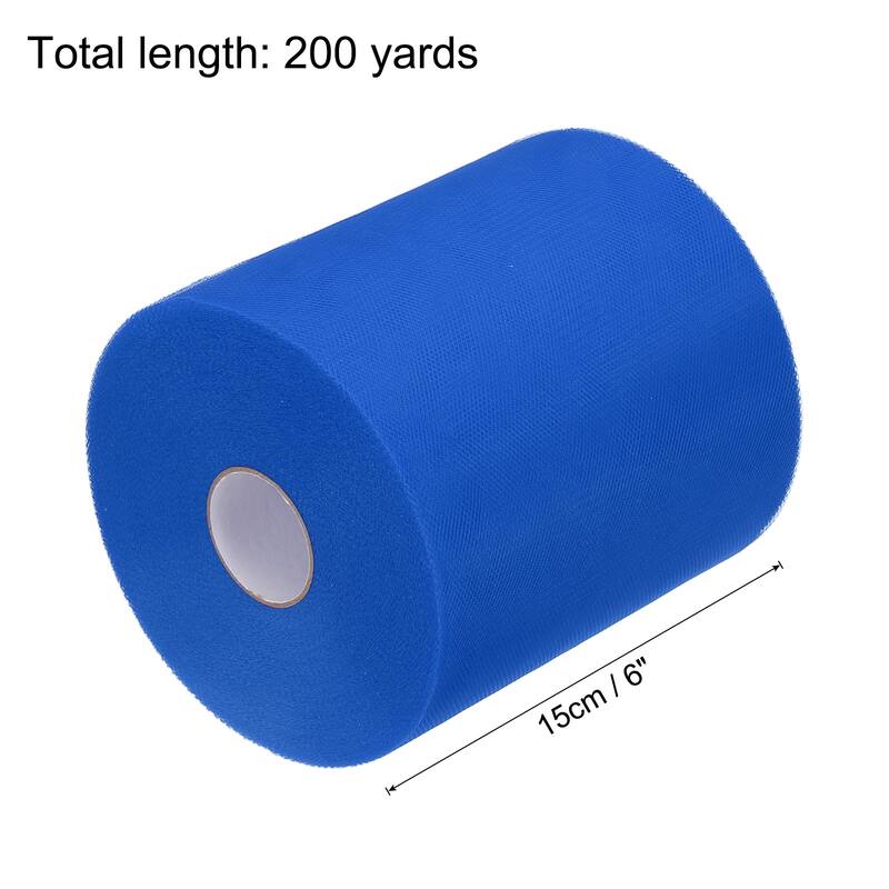 Tulle Rolls Fabric Spools 6" for Decoration Wrapping Wedding DIY Craft - Light Blue - 200 Yard