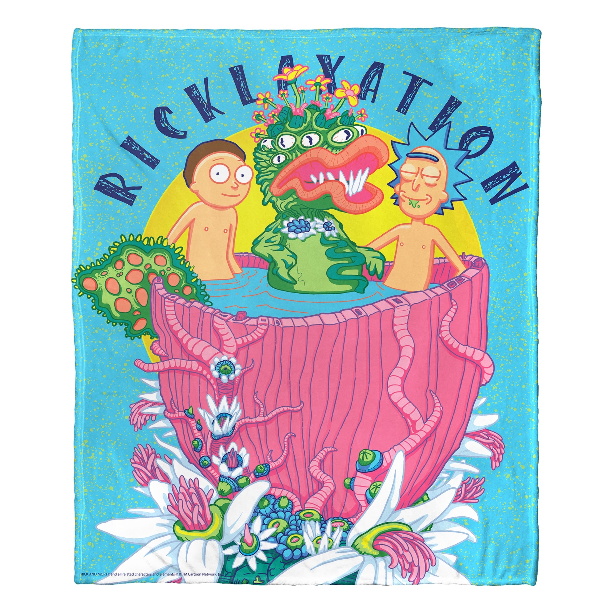Warner Brothers Rick & Morty Ricklaxation Silk Touch Throw Blanket