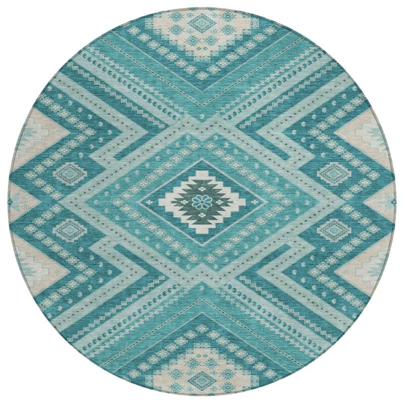 HomeRoots Tribal Transitional Rectangle Outdoor Rug