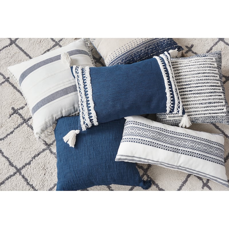 Anna Cotton Decorative Throw Pillow With Tassels