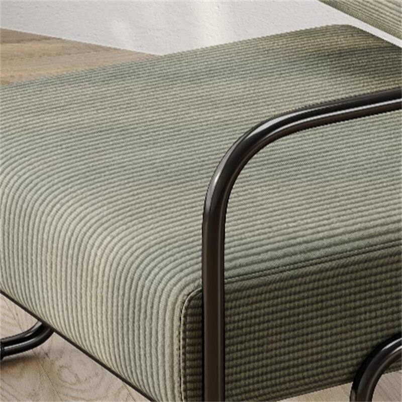 Corduroy Fabric Sofa Chair with Iron Frame, Lazy Individual Chair
