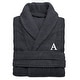 preview thumbnail 28 of 26, Authentic Hotel and Spa Turkish Cotton Charcoal Monogrammed Unisex Bath Robe L/XL - A