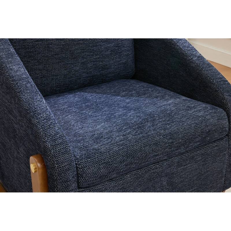 Modern Upholstered Armchair Chenille Fabric Accent Leisure Chair