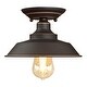 preview thumbnail 8 of 7, Westinghouse Lighting Iron Hill 9-Inch, One-Light Indoor Semi-Flush Mount Ceiling Fixture