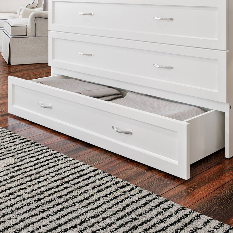 AFI Northfield Murphy Bed Chest with 6" Mattress, Storage Drawer & Built-In Charger