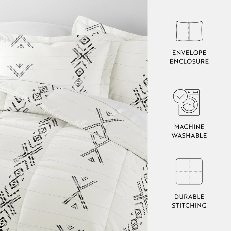 Becky Cameron Premium Urban Stitch Patterned Comforter Set