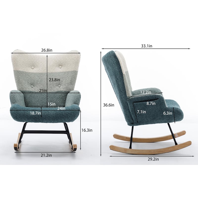 Modern Patchwork Accent Chair for Living Room Bedroom Studio