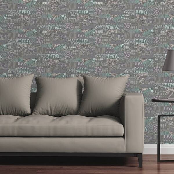 Shop Circle Art Group Removable Wallpaper Tile Muted Scribbles
