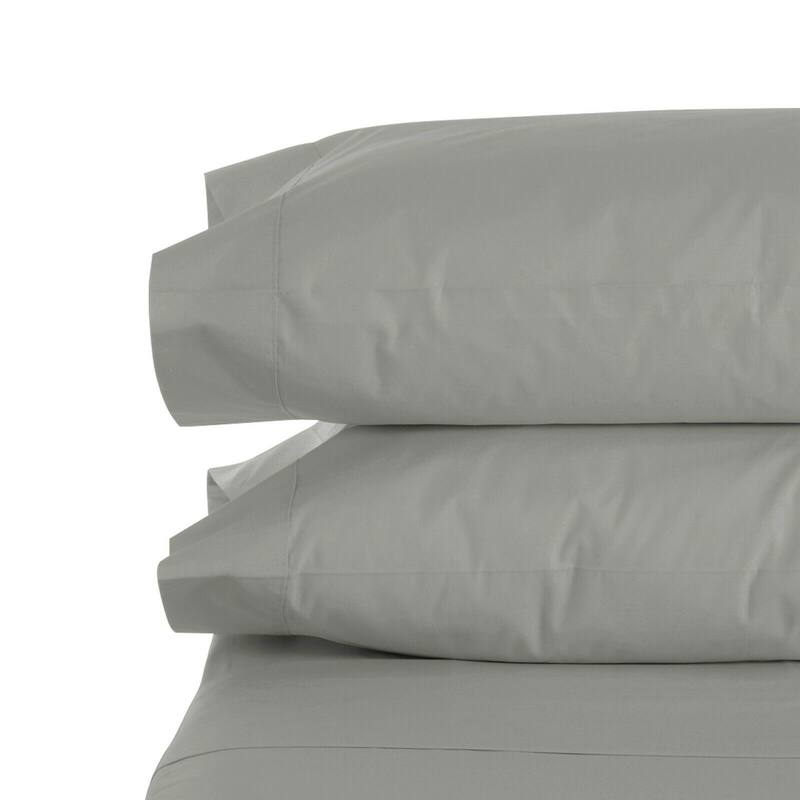 Soft Feel 1800 Soft Pillow Case Set Queen/Standard or King Set of 2 - Silver - Queen