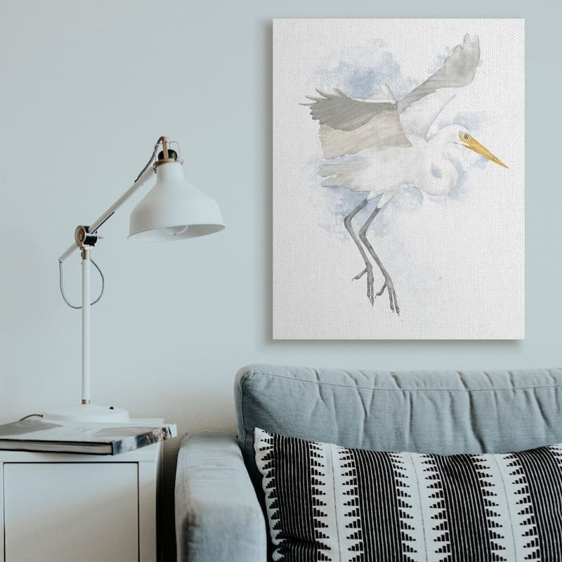 Stupell White Stork Open Wings Simple Animal Illustration Canvas Wall Art Design By Jade Reynolds