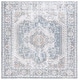 preview thumbnail 18 of 37, SAFAVIEH Baltimore Olimpia Machine Washable Shabby Chic Vintage Oriental Rug 6'7" Square - Light Grey/Blue - Square