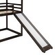preview thumbnail 41 of 40, Twin Over Twin Wooden Bunk Bed with Roof, Slide and Ladder