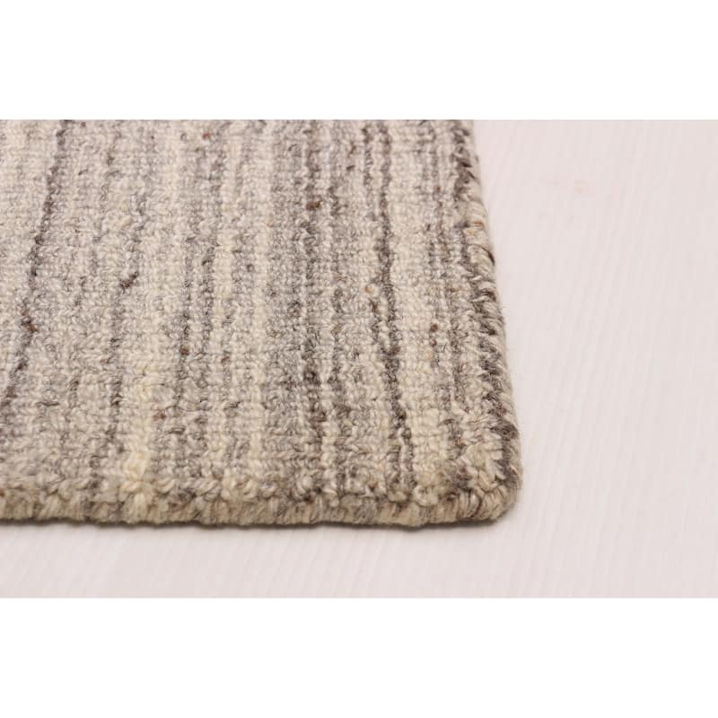 ECARPETGALLERY Hand Loomed Kashkuli Gabbeh Grey Wool Rug - 5'8 x 7'10