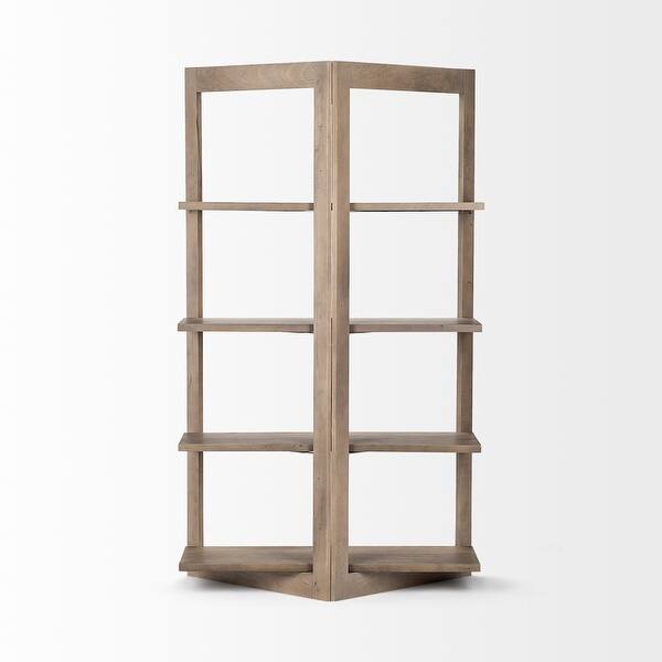 Light Brown Wood Shelving Unit With 4 Shelves Light Brown Wood Shelving Unit With 4 Shelves