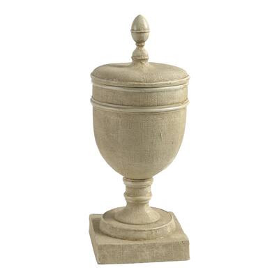A&B Home Chester 22-inch Tan Vase with Lid