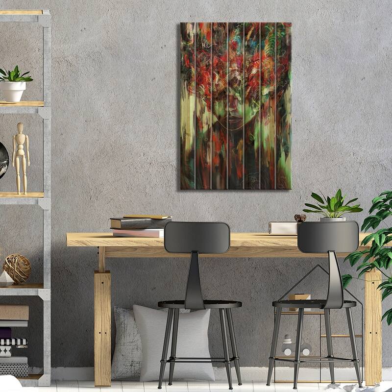 Chaotic Mind Print On Wood by Nicebleed - Multi-Color