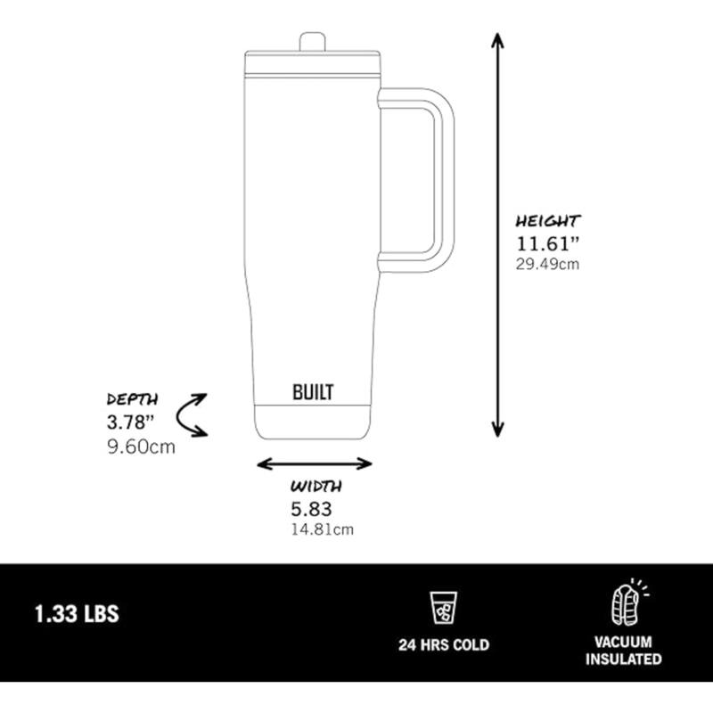 BUILT Cascade Double Wall Stainless Steel 40 oz Tumbler - 40 oz