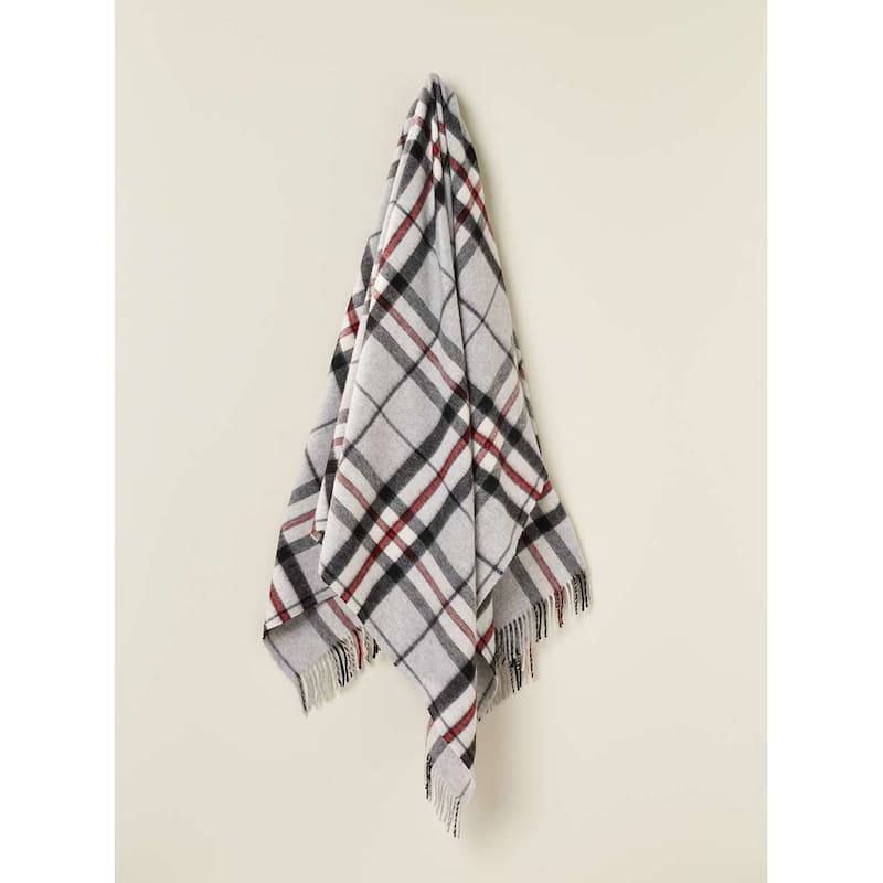 Grey Thompson - Merino Lambswool Throw Blanket - Made in UK