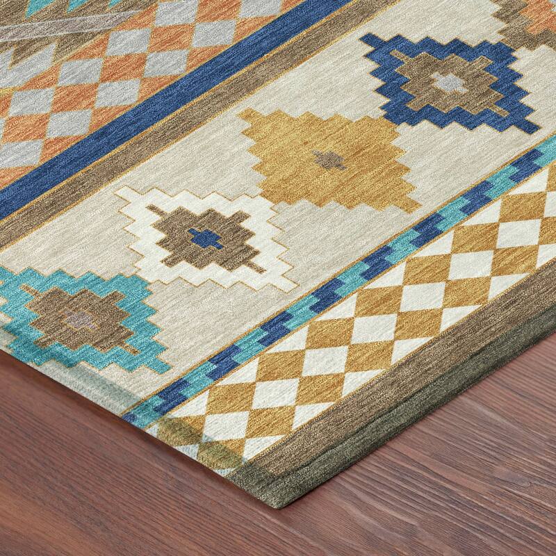 Machine Washable Indoor/ Outdoor Global Clemente Chantille Rug