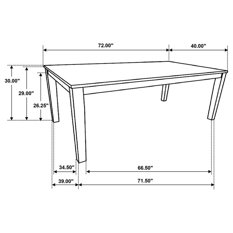 Hollis Brown and White Rectangular Dining Table Set