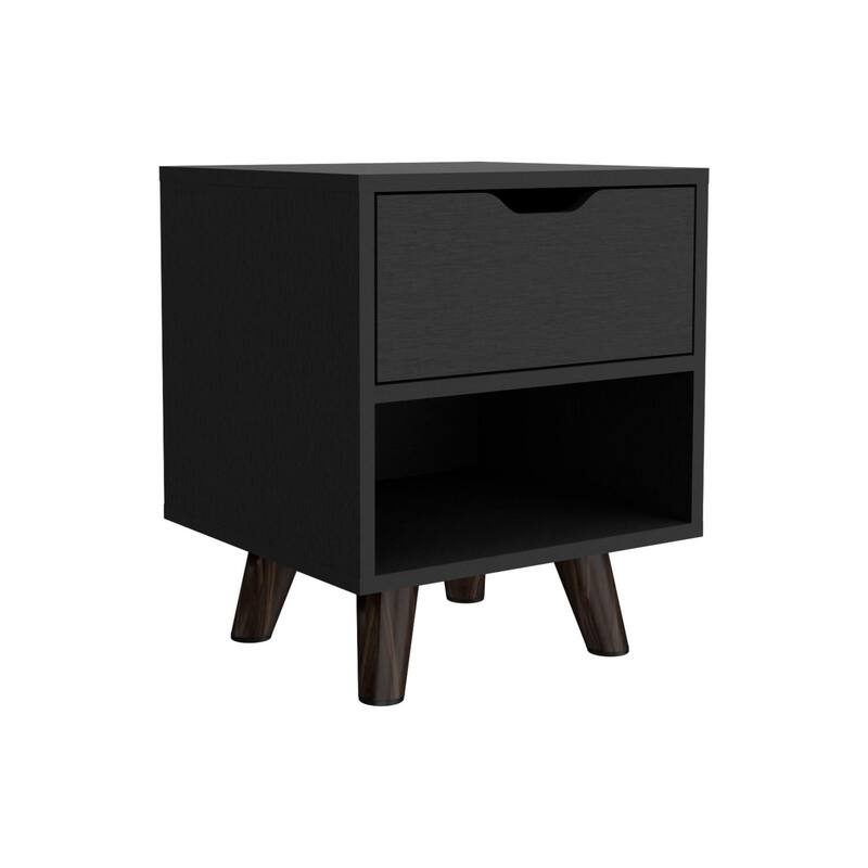 Crail 19" Tall Nightstand with One Drawer Storage Cabinet