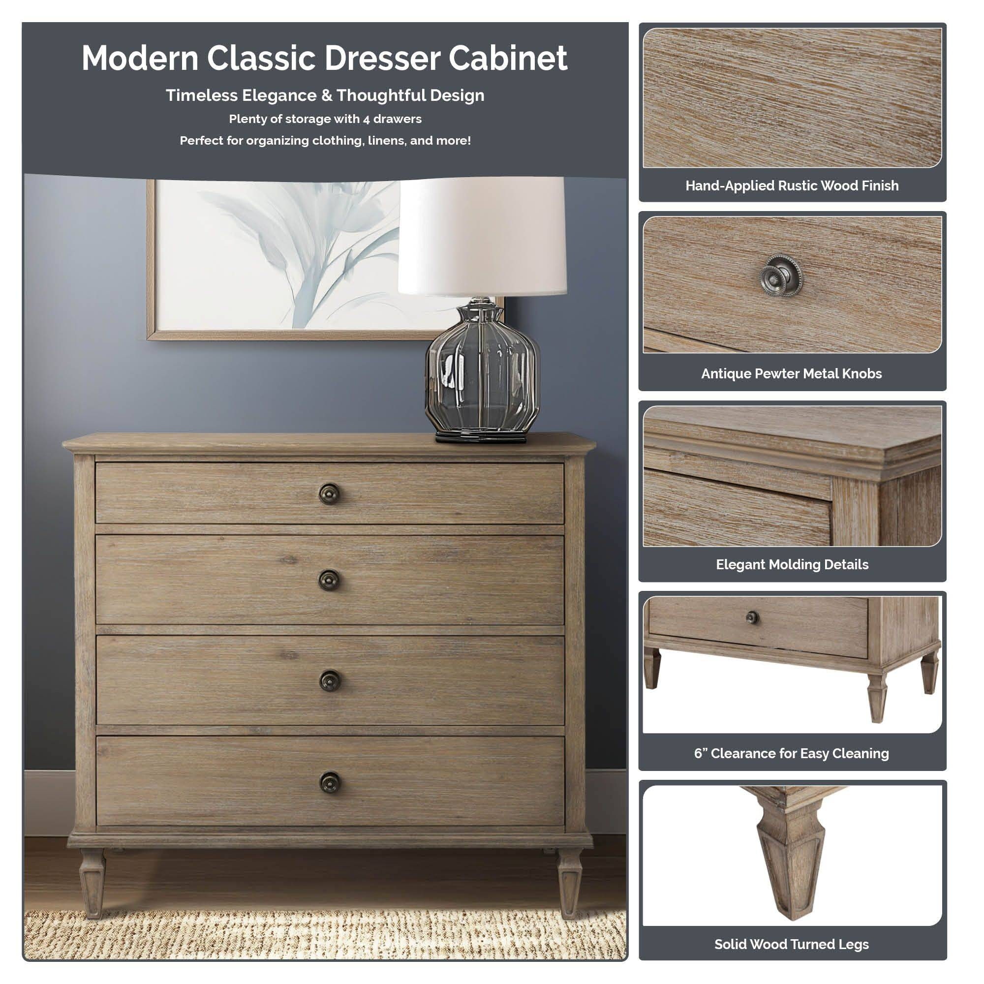 Madison Park Signature Victoria 4-drawer wood dresser (40