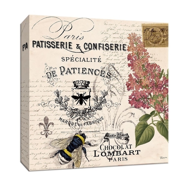PTM Images 9-146742 PTM Canvas Collection 12" x 12" - "Chocolat II" Giclee Bees Art Print on Canvas