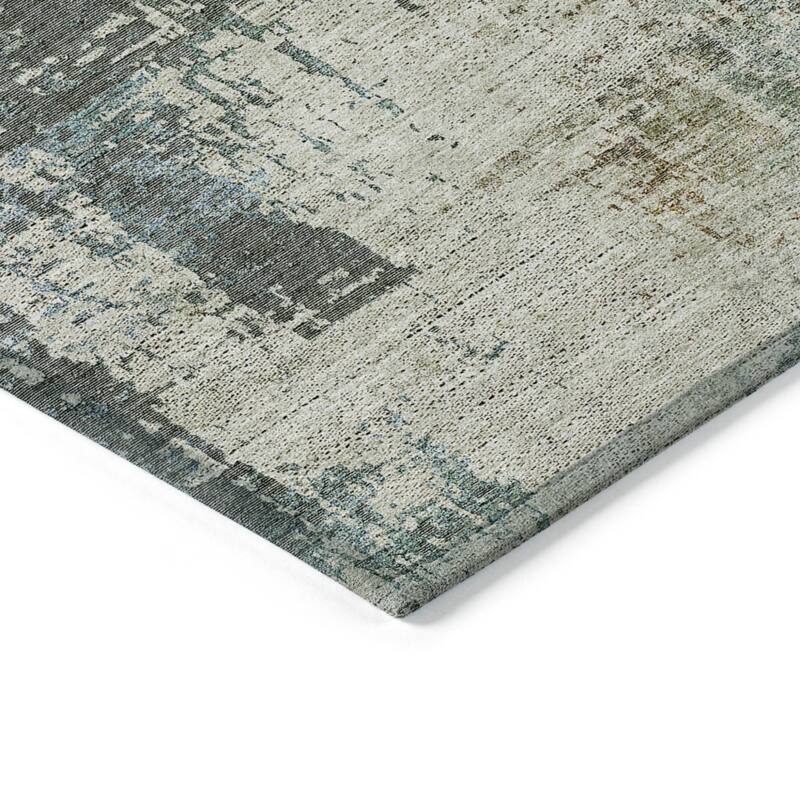 HomeRoots Abstract Transitional Rectangle Outdoor Rug