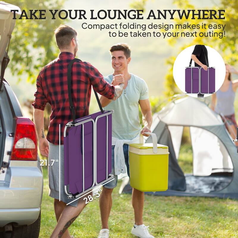 Outsunny Folding Beach Lounge Chair with Face Hole and Arm Slots, 5-level Adjustable Sun Lounger Tanning Chair with Pillow