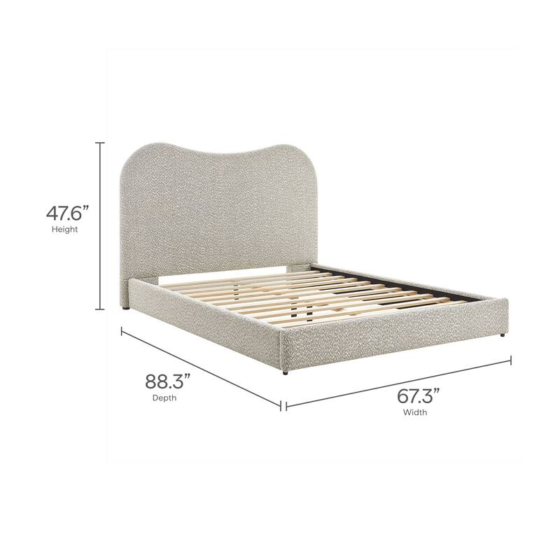 Seluna Boucle Queen Platform Bed