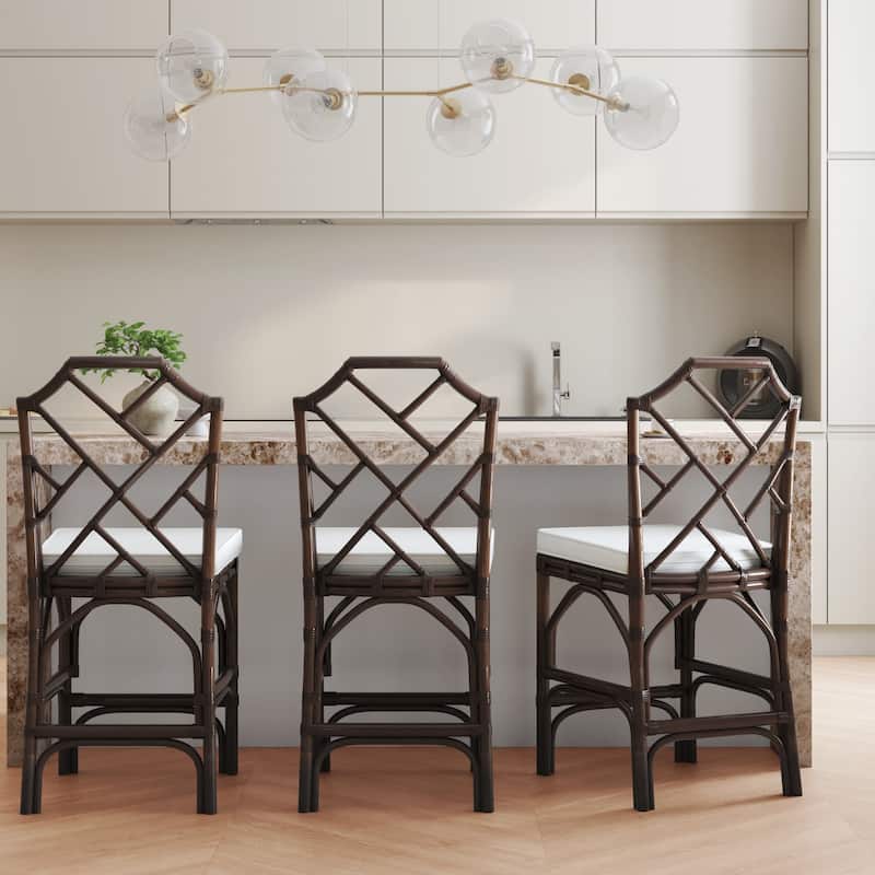 NPD Furniture Kara Rattan Counter Stool (Set of 2)
