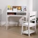 preview thumbnail 3 of 3, Kids Desk and Chair Set, Wooden Study Table with Storage Bins